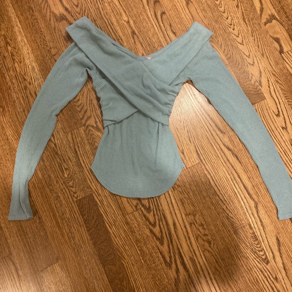 Free People Blue V neck Sweater in XS